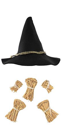 Amazon.com: Nicky Bigs Novelties Scarecrow Costume Kit, One Size Black/Brown: Clothing