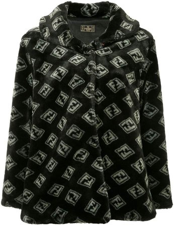 Pre-Owned Zucca pattern long sleeve coat