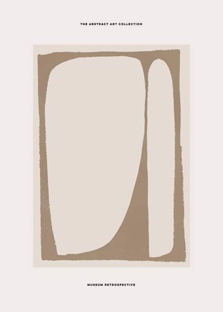 Beige Abstract Poster - Beige shapes - desenio.com