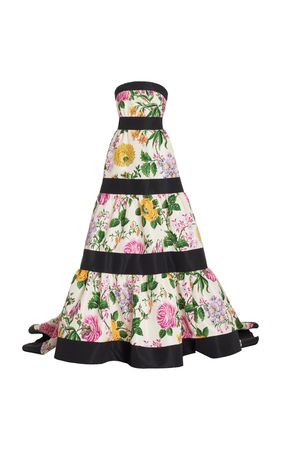 Strapless Floral Gown By Carolina Herrera | Moda Operandi