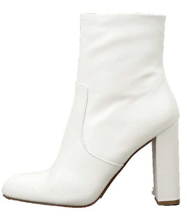 Steve Madden white leather boots