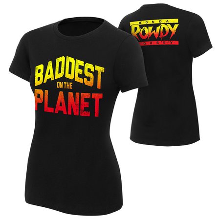 Ronda Rousey "Baddest On The Planet" Women's Authentic T-Shirt - WWE US