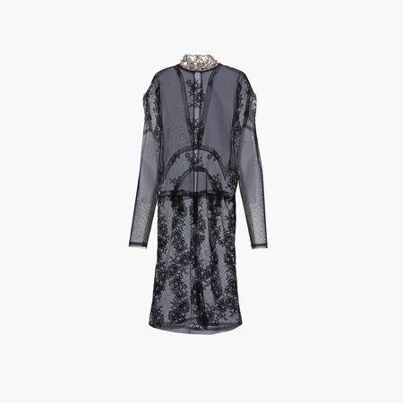 Chantilly lace dress Black | Miu Miu