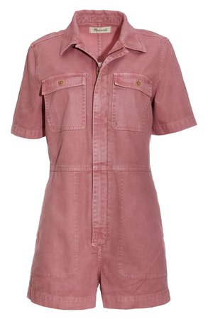 Madewell Garment Dyed Coverall Romper (Regular & Plus Size) | Nordstrom