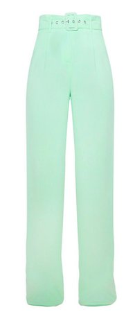 mint green trousers