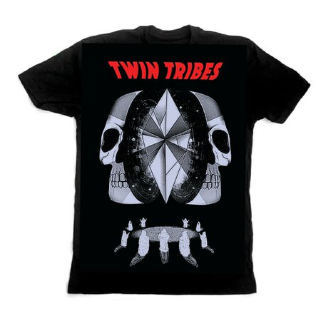 Twin Tribes Black T-Shirt/Gray Print tee | Twin Tribes