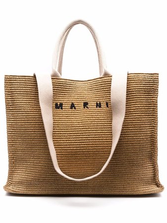 Marni Logo Shopper Tote - Farfetch