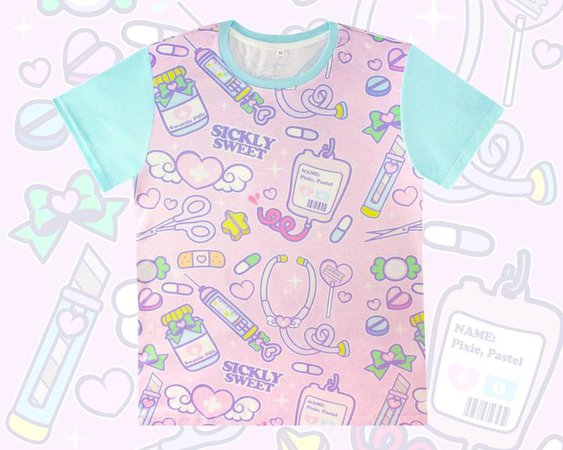 SICKLY SWEET Unisex Tee Kawaii Menhera Shirt Fairy Kei | Etsy