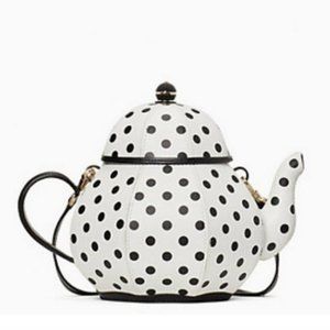 kate spade | Bags | Kate Spade White Black Polka Dot Tea Party Teapot Crossbody Bag Purse Nwt | Poshmark