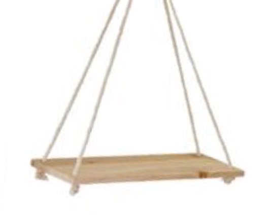 hanging wooden shelf