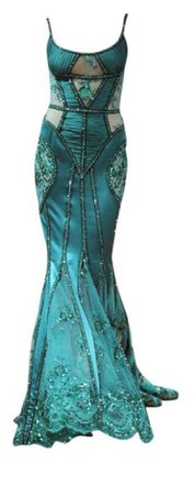 turquoise gown