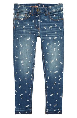 crewcuts by J.Crew Star-Print Denim Jeans (Toddler Girls, Little Girls & Big Girls) | Nordstrom