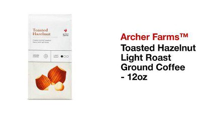 Toasted Hazelnut Light Roast Ground Coffee - 12oz - Archer Farms™ : Target