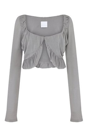 Draped Knit Jersey Cropped Cardigan Top By Paris Georgia | Moda Operandi