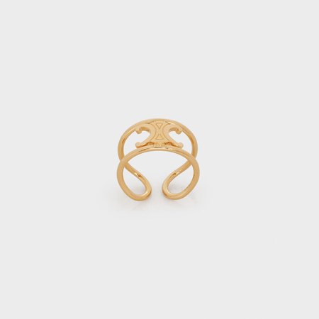 Maillon Triomphe Ring in Brass with Gold Finish | CELINE