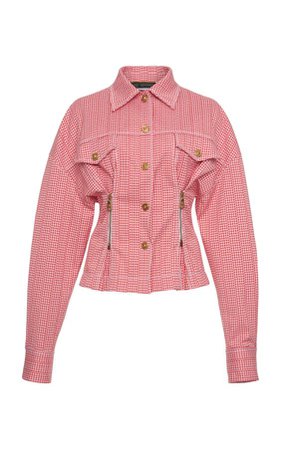 Versace Houndstooth Relaxed Jacket
