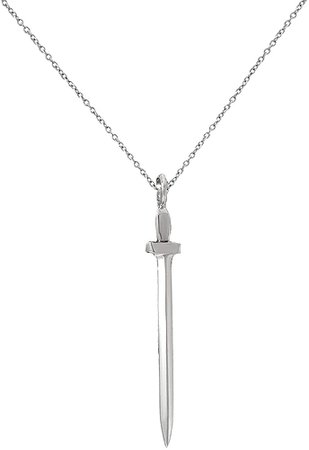 Amazon.com: Sterling Silver Sword Pendant Necklace, 18": Clothing