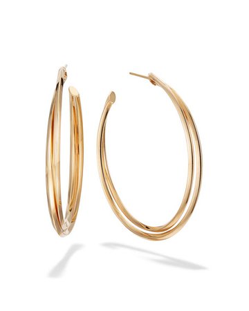 LANA 14k Gold Twist Hoop Earrings, 45mm