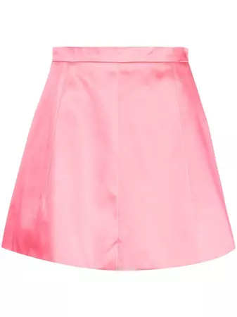 Patou A-line Satin Mini Skirt