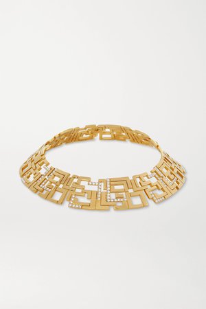 Gold Goldie gold-plated Swarovski crystal choker | Leda Madera | NET-A-PORTER