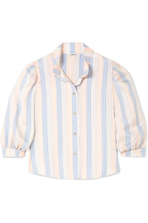 Loewe | Frayed striped silk blouse | NET-A-PORTER.COM