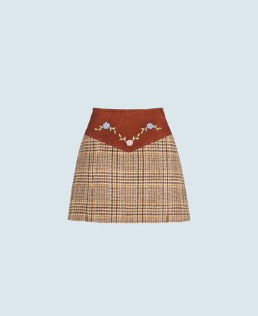 Shetland wool skirt | Miu Miu MG1358_1V7S_F0D22