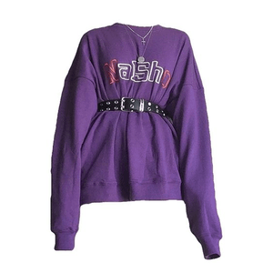 Purple Sweater Sweatshirt Top PNG