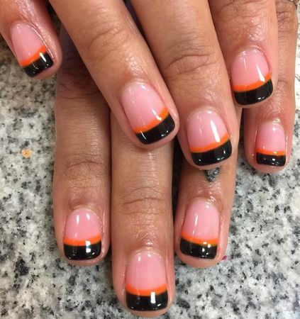 Black And Orange Nails: Bold And Trendy