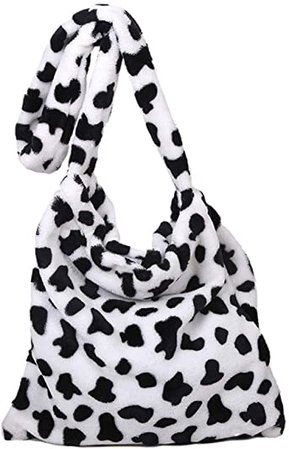 Amazon.com: IOOI Women Leopard Print Clutch Handbag Plush Faux Fur Cow Shoulder Crossbody Bag Tote Satchel Purse (Cow): Shoes