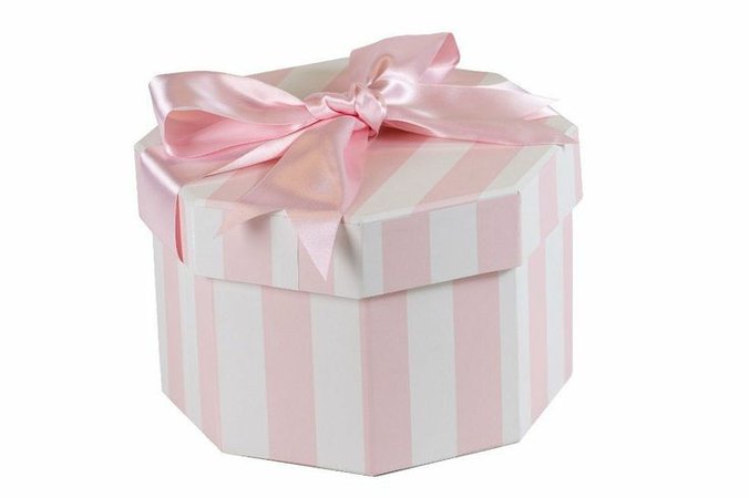 pink and white box