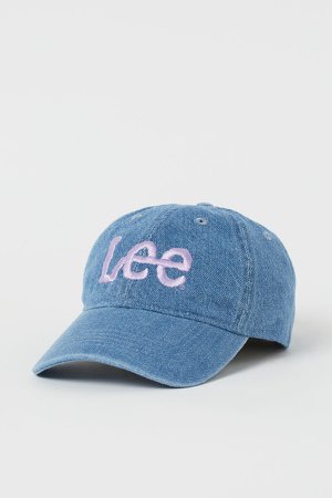 Embroidered-detail Cap - Blue