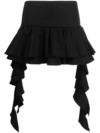 Blumarine Draped Peplum Mini Skirt - Farfetch