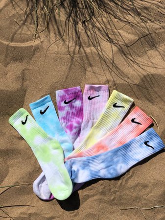 Tie Dye Socks Custom Nike Tie Dye Summer Sports Socks | Etsy