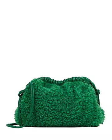Mansur Gavriel Mini Cloud Shearling Bag in green | INTERMIX®