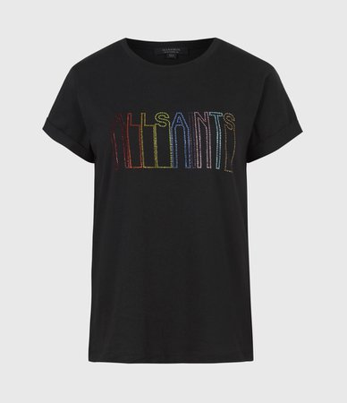 ALLSAINTS US: Womens Pride Outline Anna T-Shirt (black)