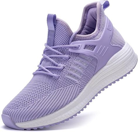 Amazon.com | SDolphin Walking Shoes for Women Sneakers - Lightweight Running Shoes Tennis Sneakers Gym Athletic Workout Fashion Memory Foam Non Slip Womans Shoes Light Purple | Shoes