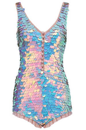 holographic sequinned dress