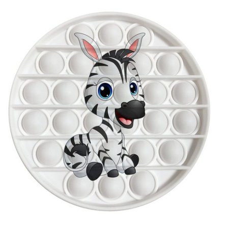 Zebra Image Pop It Fidget Anti Stress Toys | Popping Fidgets