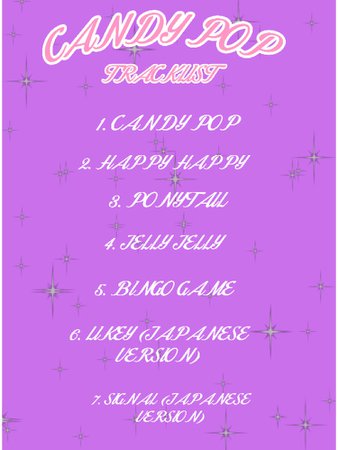 Candy pop Tracklist