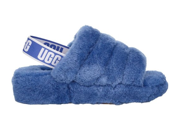 Blue UGG Furry Slipper