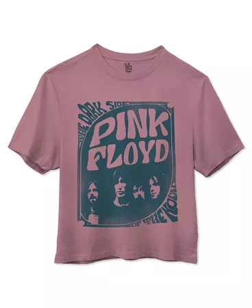 Junk Food Women's Cotton Pink Floyd Cropped Crewneck T-Shirt & Reviews - Tops - Juniors - Macy's