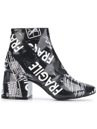 Fragile tape ankle boots