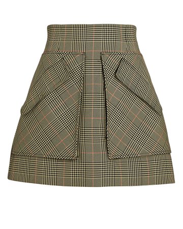 Aknvas Cherry Plaid Mini Skirt | INTERMIX®