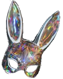 Holographic Rave bunny mask