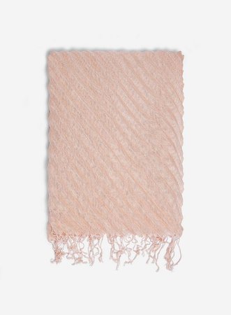 Rose Gold Striped Scarf | Dorothy Perkins