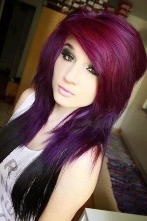 purple hair teen