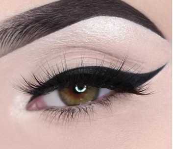 natural eye with black wing