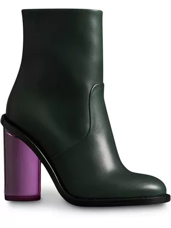 Burberry Two-tone Leather High Block-heel Boots - Farfetch