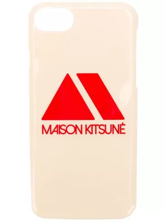 Maison Kitsuné Logo Print iPhone 8 Case - Farfetch