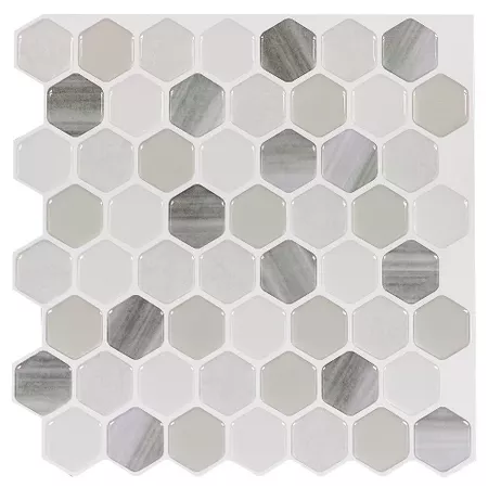 Decor 5 Pack Peel & Stick Mosaic Tile - Moon Hex : Target